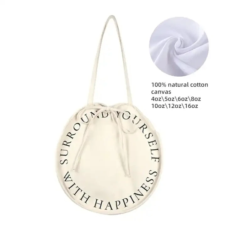 Fashion Round Canvas Bag Shoulder Canvas Bag